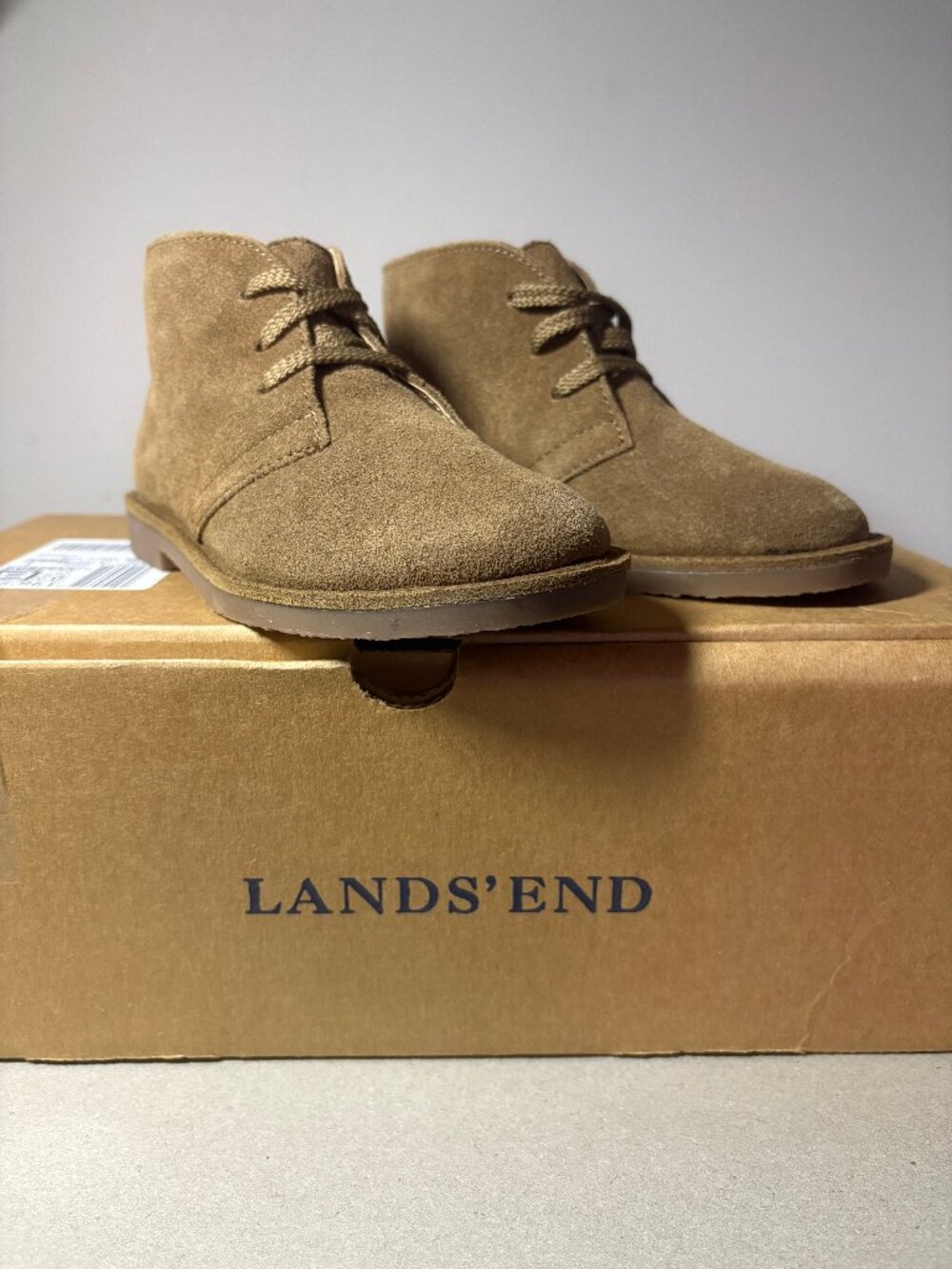 Lands' End Boy's Warner Chukka Boot - Dark Sandstone (Size 10)